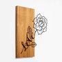 Wallity Rose Love - 370 Escultura de pared en Nogal y Negro